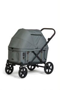 รถเข็นสัตว์เลี้ยงขนาดใหญ่ FikaGo รุ่น Kross สี Black Green รับน้ำหนักได้ถึง 100 KG.