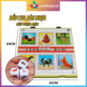 [Trung Lê] Bầu Cua Bàn Nhựa Lớn Hột Đá Nhựa Trung Lê Đồ Chơi Xúc Xắc Ngày Tết Dân Gian - Rubik Land