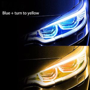 ACEKOGO [ Dynamic Scanning] ]60CM Universal Flexible DRL Car Modeling Flexible Hose Guide LED Strip Daytime Brake Motorcycle Headlights LED Strip Car Accessories