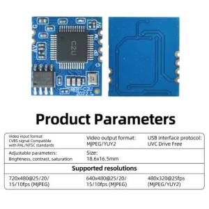 Kirilgu Analog AV Video to Digital USB Camera Module CVBS to USB Chip For UVC  Electronic Kit 2B5Z7