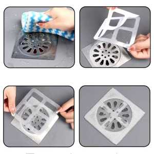 SM B-30 Stiker Saringan Rambut Hair Catcher Disposable Shower Drain Cover Untuk Lubang Air Kamar Mandi Kawat Sekali Pakai