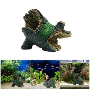 Aquariums Decorations Realistic Trunk Landscaping Resin Deadwood for Potted Shrimp Fish Hideouts Shelter Cave House