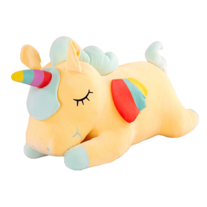 Gấu bông ngựa kỳ lân unicorn nằm ngủ đáng yêu (30cm---60cm) ngựa một sừng unicorn vải minino mềm mịn