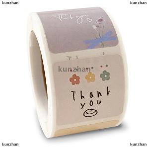[COD] kunzhan 300Pcs/Roll Cute Cartoon Floral Thank You Stickers Seal Sticker Envelope Labels