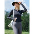 S-L Korean Style Women Protection Clothing Anti-UV Running Jacket Cool Long Sleeves Zipper Ice Silk. 