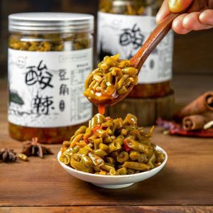 250g  Delicious Pickled Beans: Old-Fashioned Pickled Beans Pickled Vegetables Food for Vegetarians