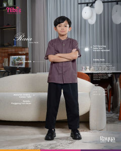 Nibras Sarimbit Raia Baju Koko Anak Laki Laki Orchid Purple Blush Rose Lengan Pendek Set Celana 2025