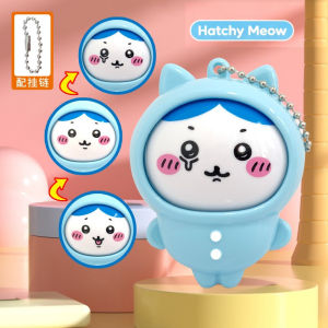 Chiikawa Face Changing Keychain Cute 3 Expression Stress Reliever ABS Material Gift For Kids Fans Bag Decor