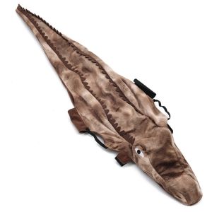 PWD0442 Realistic Halloween Pet Crocodile Costume Novelty Soft Skin-Friendly Plush Dog Crocodile Suit Creative Elastic Strap Alligator Dog Cat Outfit Halloween Party