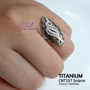 Cincin Ori Titanium Model Ukir Etnic Perhiasan Fashion Import Kualitas Premium Awet Anti Luntur cnt157