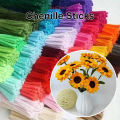 100pcs Chenille Sticks Stems Twist Tie Dawai Jong Kawat Bulu Bunga Pipe Cleaner Rod Twisting 扭棒 Extra Thick Flower Craft Stick. 