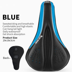 WEST BIKING  Bicycle Saddle Cover Shock Absorbing MTB Bike Seat Cushion Cover Breathable Waterproof PU Leather Saddle Cover