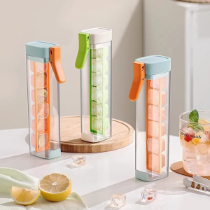 Ice Cube Mold with Handle Food Grade Press Ice Compartment Maker Household Ice Making Compartment