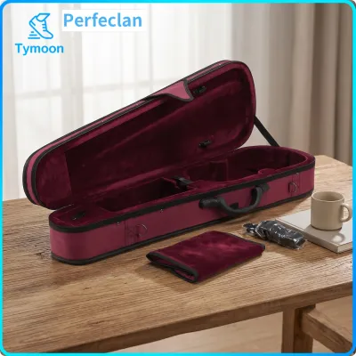 Perfeclan Hard Shell Triangular Violin Case Sturdy Violin Case with Shoulder Strap Travel Reinforced for Violinists