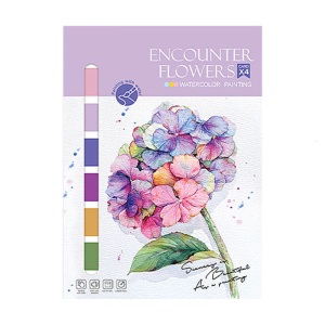 4 Sheets Watercolor Set Coloring Book Watercolor Painting Book Easy to Use Gouache Book for Hobbies Painter