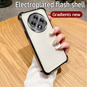 Ốp cho Oppo RENO 12f 5g RENO 11f reno12 reno11 reno12pro 11pro 2024 vỏ điện thoại mạ rõ ràng bốn góc Silicon mềm chống rơi protectivesshockproof Cover quay lại