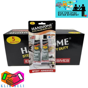 Klik-Beli Lem Epoxy 5 Menit Handsome Lem Besi Adhesives Tahan Panas Campur Super Glue Serbaguna