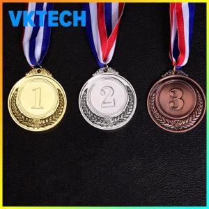2 Inches Gold Silver Bronze Award Medals with Neck Ribbon Gold Silver Bronze Prizes for Kids School Sports Meeting