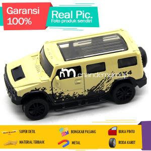 Diecast Miniatur Mainan Mobil Jeep SUV Offroad Hummer Metal Buka Pintu