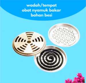 Tempat Obat Nyamuk Bakar Bahan Besi 1 Set Atas Bawah Tatakan Wadah Bakar Obat Nyamuk Mudah Digunakan