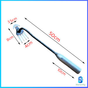 Serenity คราดเก็บหญ้า แบบ mini อุปกรณ์ทำสวน  คราดเหล็ก หัวคู่จอบขุดดิน 4 ฟัน ขุดหญ้า ขุดดิน rake