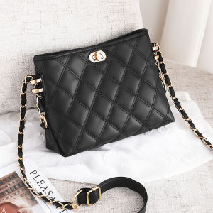 Sling Bag for Women Chain Leather Slings Bag Ins Hot Womens Casual Crossbody Bag for Women Rhombic Shoulder Bag