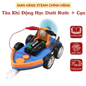 Mô Hình Tàu Khí Động Học Dưới Nước + Đi Trên Cạn Phát Triển Trí Tuệ - Đồ Chơi Bộ Thí Nghiệm Khoa Học Trẻ Em