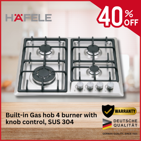 40 OFF! HAFELE Berlin 631 Builtin Gas hob, 4 gas burner with knob
