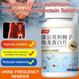 Dandelion Citrus Aurantium Earthworm Protein Tablets Natural Herbal Thrombolytic And Collateral-Clearing Formula Cardiovascular And Cerebrovascular Health Care For The Middle-Aged And Elderly No Added Hormone Nutritional Tablets