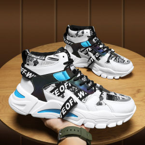 Korean Fashion Sports Sneakers For Men High Top Sneakers Outdoor Casual Shoes White Shoes For Men Women