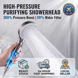 Shower Head Filter G1/2 Stainless Steel Bathroom Faucet Filter Dirty Water Remove Chlorine for SPA Bathroom