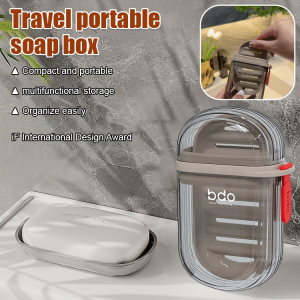 Travel Soap Box With Lid Sealed And Drainable Portable Small Soap Box For Business Trips