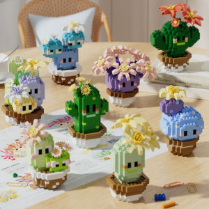 Cactus Building Block Bricks Toy Assembly Particle Children Development Education Collection Toys Puzzle Boys And Girls Birthday Gifts Kids toys