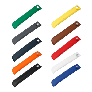 Solid Color Pencil Bag Retro PU Leather Pencil Case Pen Bag with Snap Button Single Pen Organizers