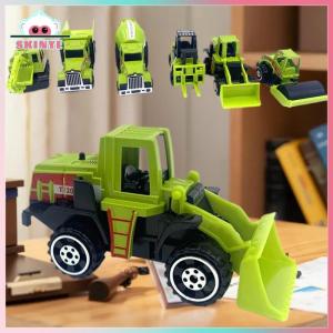 Skinye ✨Ready Stock✨ Kawayi Cute 6pcs set Educational Toys Alloy Plastic Engineering Truck Car Construction Model Vehicle Loader Tractor Excavator For Kid Gifts