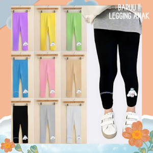 Celana Legging perempuan motif Cinnamoroll Anak Usia 1-10 Tahun Pakaian Bawahan Anak Perempuan