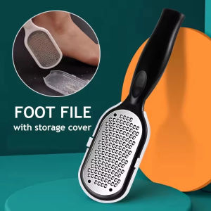 【Daily Suki Store】Stainless Steel Pedicure Foot File - Portable Rasp for Dry/Wet Use | Effectively Removes Dead Skin on Cracked Heels & Calluses (Durable & Rust-Proof)"