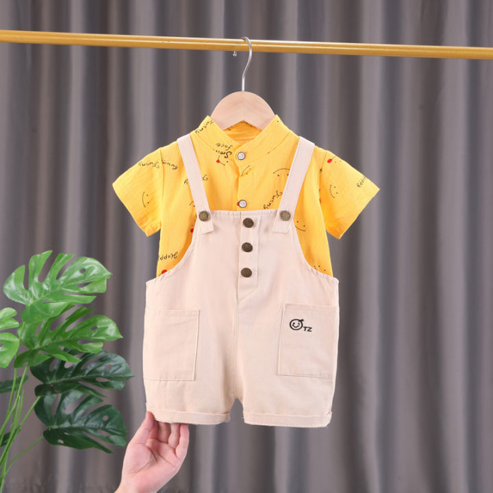 Summer Children Cotton Clothes Baby Boys Full Printed Blouses