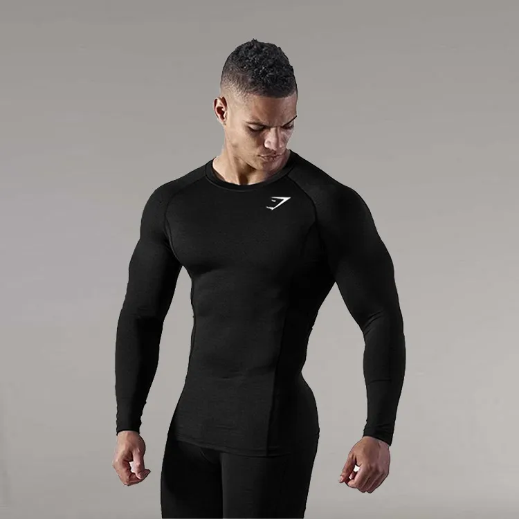 Gymshark Men's Long-sleeved Fitness Stretch Quick-drying Clothes