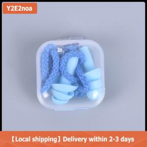 【Local shipping】 Silicone Ear Plugs Sleep Earplugs Noise Reduction Swimming Earplugs With Rope