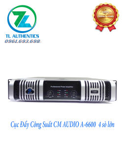 Cục đẩy công suất CM AUDIO Model CMA-6600 32 sò lớn hàng nhập khẩu thế hệ 2024đánh full bass 40 tặng kèm jac canon bảo hành chính hãng 24 tháng