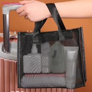 💕 YoYo Shop 💕 Mesh Makeup Bags Black Mesh Zipper Pouch for Offices Travel Storage Bags Pouch