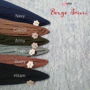 UNA FASHION HIJAB KERUDUNG HARIAN BERGO MENUTUP DADA COUPLE IBU & ANAK BAHAN JERSEY TESLA ADEM ARINI + CIPUT RAJUT 2 WARNA
