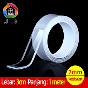 JieLiDa Double Tape Super/Nano double tape/Isolasi Bening 2 sisi Super Kuat Tanpa Bekas Tebal 2MM