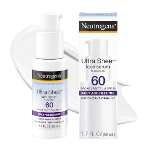 Serum chống nắng Neutrogena Ultra Sheer SPF 60 phổ rộng chống tia UVA UVB mỏng nhẹ chống nước lên đến 80 phút