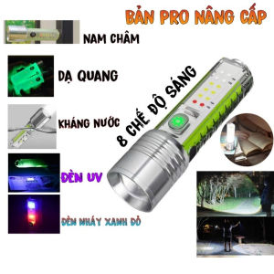 Đèn Pin 520A Pro Siêu Sáng Chiếu Gần Zoom Xa Có Nam Châm 8 Chế Độ Sáng Kháng Nước Tốt.Bền BỈ VỚI THỜI GAN