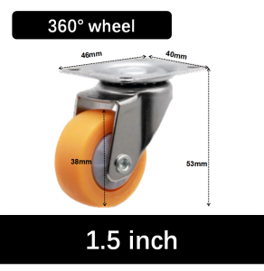 Heavy-Duty PU Casters for Push Carts Smooth Silent Wheel Durable Steel Caster Wheels for Hand Trucks & Dollies