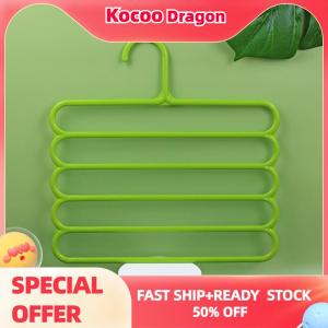 Kocoo Quần áo treo quần móc chủ sở hữu lưu trữ tủ quần áo tổ chức 5 lớp quần khăn khăn kệ lưu trữ tổ chức