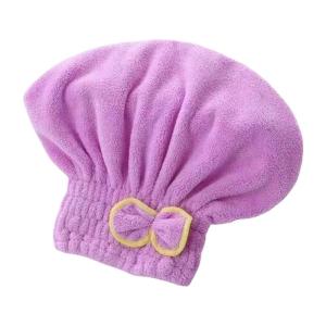 Super Absorbent Corals Velvets Towel with BowKnot Fast Drying Hair Towel Wrap for Wet Hair Bath Accessories