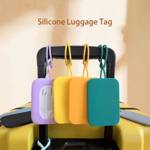 CUTE DIY Name Luggage Tag Silicone Luggage Tag Boarding Pass Address Label Boarding Pass Tag Portable Aircraft Consignment Card Tag Airplane Suitcase Tag Male